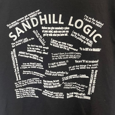 Nebraska Sandhill Logic Tee | Black | Unisex | Funny Nebraska T-Shirt | Relatable Midwest Sayings | Soft & Breathable Material
