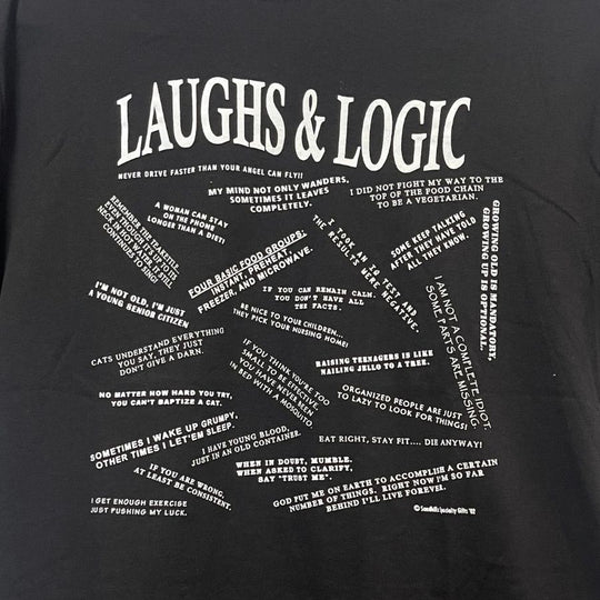 Laugh & Logic T-Shirt | Black | Humorous Nebraska Shirt | Perfect For Jokester In Your Life | Soft Material | Breathable