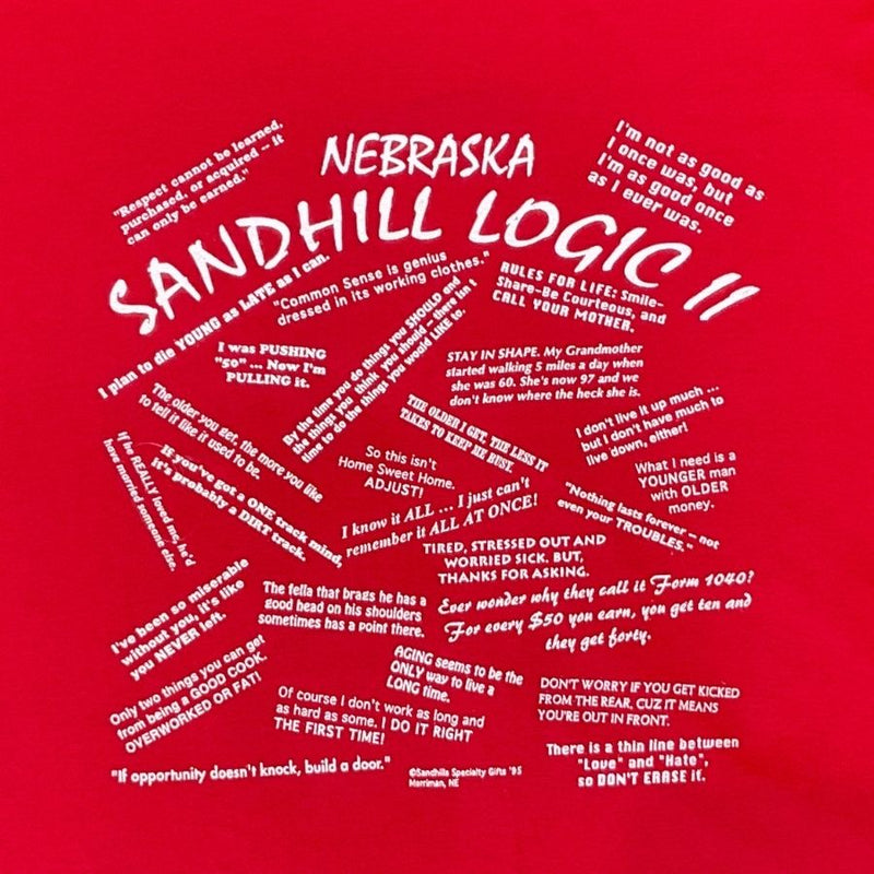 Nebraska Sandhill Logic II | Red Crewneck