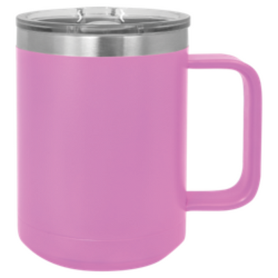 15 oz. Stainless Steel Mug Tumbler with Handle | Customizable