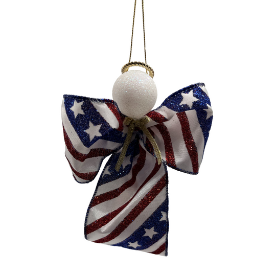 Patriotic Ornament | Red, White, & Blue Christmas Decoration | Adds A Patriotic Charm To Your Tree | Nebraska Handmade Ornament