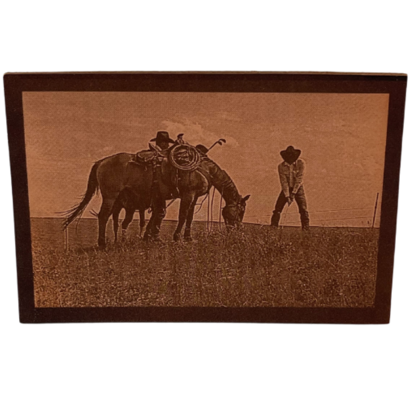 Cowboy Golf | 4x6 Leather Printed Photograph