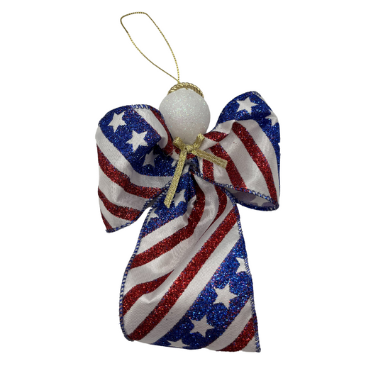 Patriotic Ornament | Red, White, & Blue Christmas Decoration | Adds A Patriotic Charm To Your Tree | Nebraska Handmade Ornament