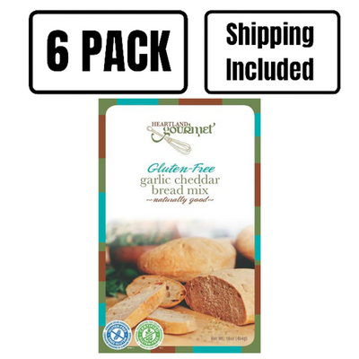 Gluten Free Garlic Cheddar Bread Mix | Quick and Easy Bread Mix | Certified Gluten Free Ingredients | 6 Pack | Shipping Included | 2019
