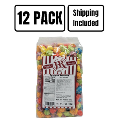 Rainbow Popcorn | Made in Small Batches | Party Popcorn | Pack of 12 | Shipping Included