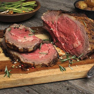 Precooked Beef Prime Rib | Shipping Included | Seasoned To Perfection | No Further Seasoning Required | Designed To Be Reheated Prior To Serving | All Natural | Single Sourced Cattle | Fresh, Frozen Beef | Elevate Your Meat-Based Meals