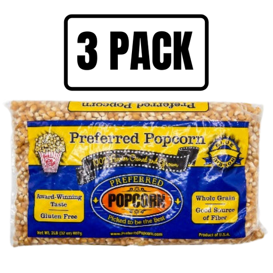 Award Winning Blue Ribbon Popcorn | Gluten Free | Whole Grain | Good Source of Fiber | 2 lb. Bag | Multi Packs