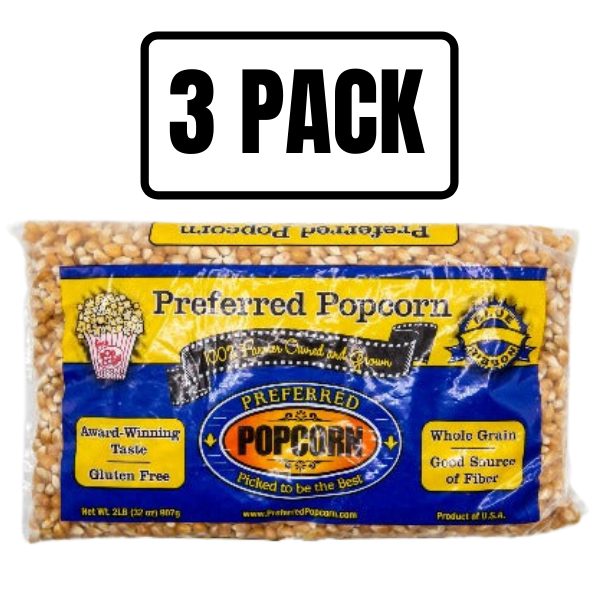 Award Winning Blue Ribbon Popcorn | Gluten Free | Whole Grain | Good Source of Fiber | 2 lb. Bag | Multi Packs