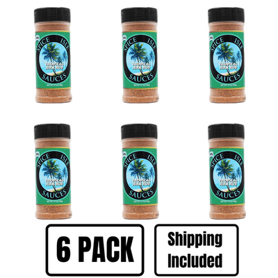Tropical Jerk Rub | Spice Isle Seasoning | Authentic All Natural Seasoning | USA Made | Caribbean Style Seasoning | Gluten Free Seasoning | No MSG | 6.7 oz. Bottle | 6 Pack | Shipping Included