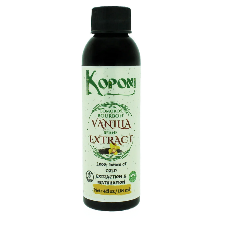 Gourmet Naturally Matured Bourbon Vanilla Bean Extract | Rich Flavor Enhances Cooking | Comoros Island Vanilla | Size 4 oz Bottle