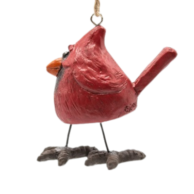 Dangly Cardinal With Wire Ornament | Shipping Included