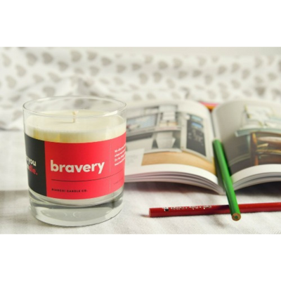 Yes You Candle | 9.5 oz. | BRAVERY | Hints of Orange and Grapefruit With Sage | Lavender Adds a Floral Touch | Doubles As a Cocktail Glass | Uplifts Mood on Demand | Creates High Energy Environment | Organic | Nebraska Candles