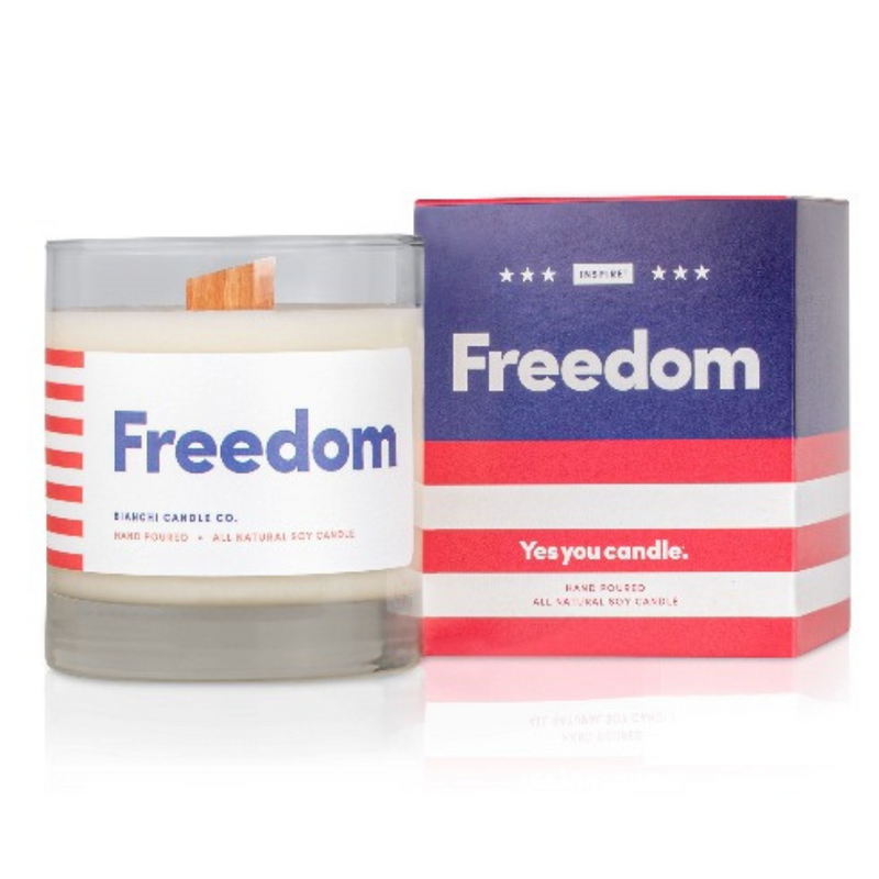Yes You Candle | 9.5 oz. | FREEDOM | Cozy Blend of Caramelized Apple, Maple Bourbon, and Smoky Hickory | 100% Soy Candle | Long Lasting  | Essential Oil-Based Candle | Comforting Scent