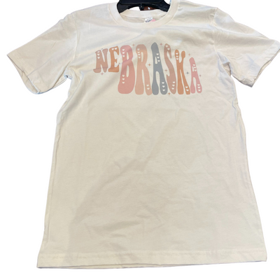 Groovy Nebraska T-shirt | Heather Dust