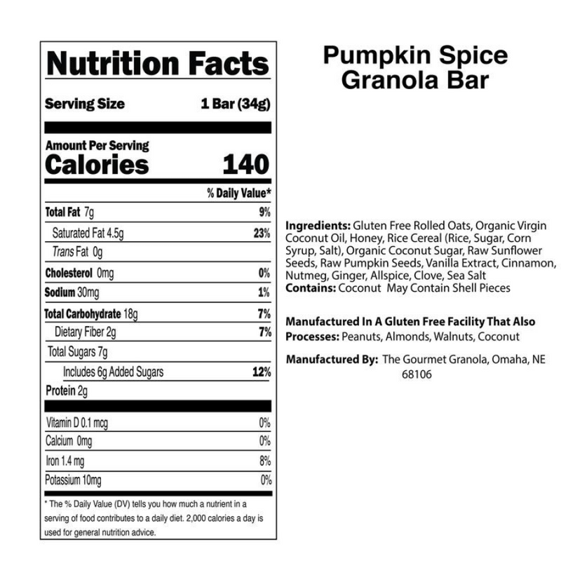 Pumpkin Spice Granola Bars | 6 Pack
