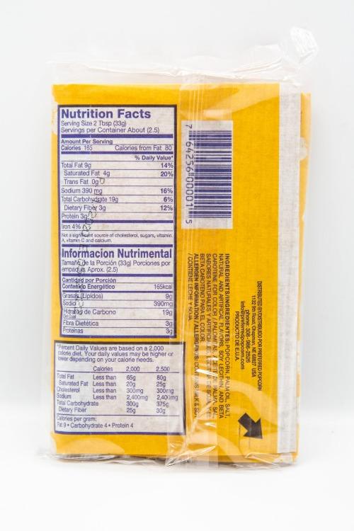 Butter Flavored Microwave Popcorn | Savory Snack | Good Source of Fiber | No Mess Theater Quality Popcorn  | Preferred Popcorn | 3 oz. Bag