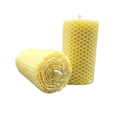 Honeycomb Hand Poured Bees Wax Candle | 6 oz.