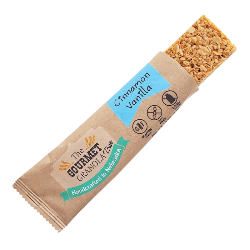 Cinnamon Vanilla Granola Bars | 6 Pack | Tastes Like Oatmeal Cookies | Healthy, Quick Snack | Naturally Sweetened | Perfect Mid Morning Or Afternoon Snack | Gluten, Dairy, & Soy Free | Nebraska Granola | Healthy