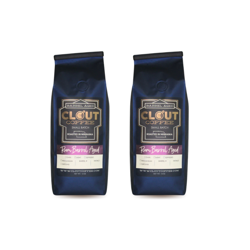 Rum Light Roast | Whole Bean | 1 lb | 2 Pack | Shipping Included