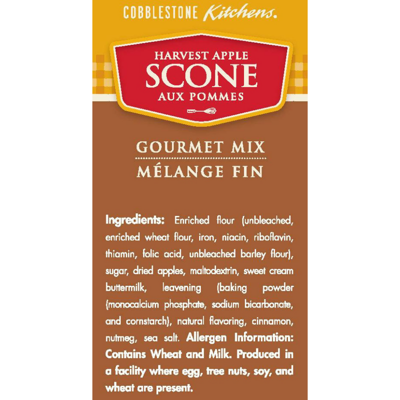 Harvest Apple Scone Mix | Enriched with Flavor | Perfect Amount of Sugar and Spice | Makes for a Perfect Breakfast or Snack | Easy to Bake | Made with Fresh Harvested Apples | Taste of Bliss | Comforting Taste | Made in Nebraska