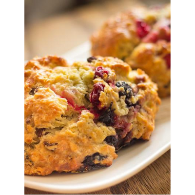 Cranberry-Blueberry Scone Mix | 15 oz. Box | Made with Fresh Fruit | Breakfast Pastry | Perfect Snack or Breakfast Option | Pairs Great with Coffee or Tea | Naturally Flavored | Easy to Bake | Gourmet Scone Mix | No Food Dyes Or MSG | Nebraska Made