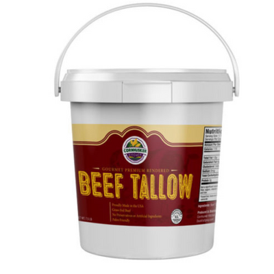 Beef Tallow | Premium Rendered Tallow | 7.5 lb. Tub | 100% Grass-Fed Beef | GMO Free | Perfect for Cooking and Baking Needs