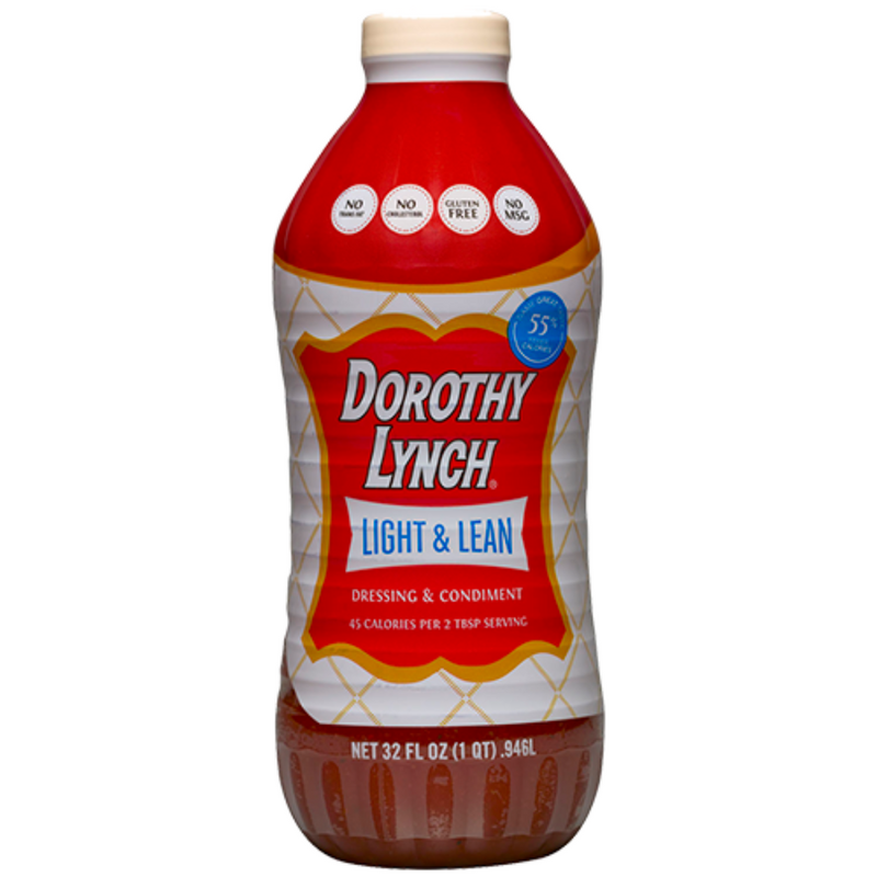 Light and Lean Dorothy Lynch Salad Dressing | Gluten Free | Trans Fat-Free Ingredients | Sweet and Spicy | Thick And Creamy | Case of 12 | 32 oz. | Shipping Included