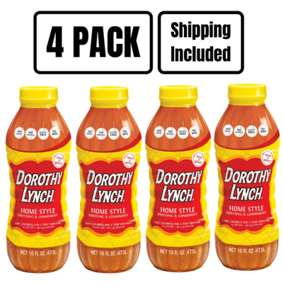 Homestyle Dorothy Lynch Salad Dressing | Gluten Free | Trans Fat-Free Ingredients | Sweet and Spicy | Thick And Creamy | Pack of 4 | 16 oz. | Shipping Included