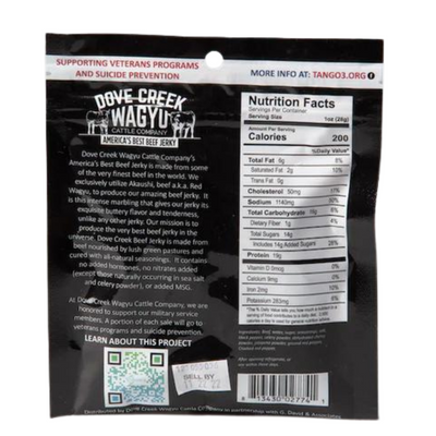 Teriyaki Beef Jerky | America's Best Beef | 2.25 oz. Bag | Tender, Buttery Flavor | High Protein Snack | No MSG | No Nitrates | Red Wagyu Beef | Tangy Spices | Purchase With A Cause | Nebraska Beef Jerky