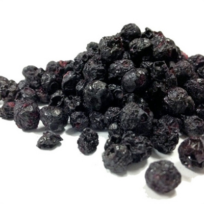 Pile Of Freeze Dried Blueberries Sitting On A White Table