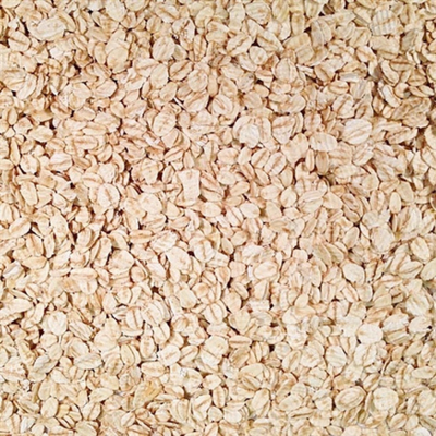Pile Of Raw, Organic Rolled Oats