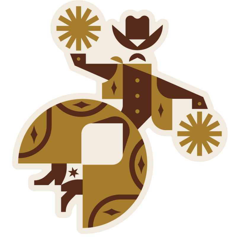 Cowboy | Old West | Weather Resistant Sticker