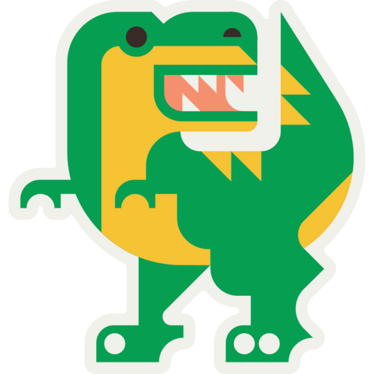 Dinosaur Sticker | Weather Resistant | Adhesive Sentiments | Perfect For Dinosaur Lover | Stick On Water Bottles, Windows, & More | Dishwasher Safe