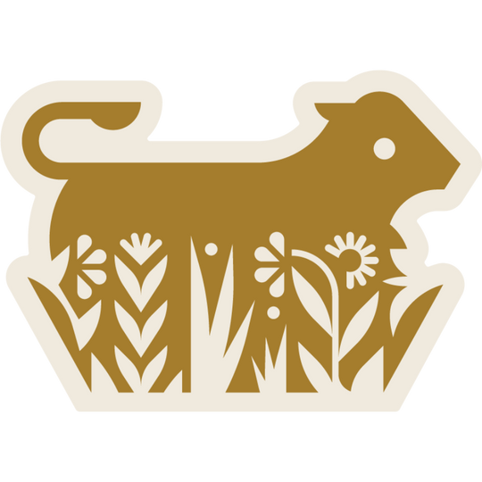 Cow Sticker | Floral Design | Boho Sticker | Weather Resistant | Midwest-Inspired Sticker | Made With Local Pride | Stick On Water Bottles & Laptops