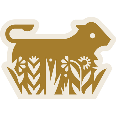 Flower Cow | Weather Resistant Sticker