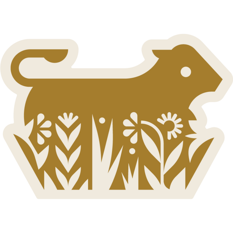 Flower Cow | Weather Resistant Sticker