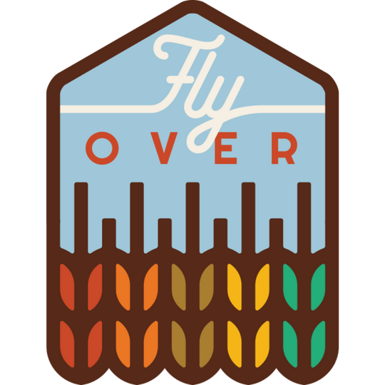 Fly Over State | Weather Resistant Sticker | Perfect Sticker For Traveler | Stick On Water Bottles, Computers, & More | High Quality | Dishwasher Safe