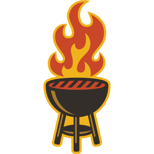 Grillin' | Weather Resistant Sticker | Perfect For A Griller You Know & Love | Stick On Water Bottles, Fridges, & More | Made With Local Pride