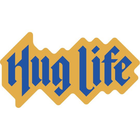 Hug Life | Weather Resistant Sticker | Perfect For A Hugger You Know & Love | Fun & Humorous Sticker | Dishwasher Safe | Perfect Window Decal