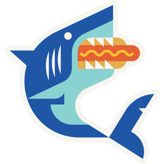 Shark Sticker | Weather Resistant Sticker | Hungry Shark | Perfect For Shark Lover | Stick On Water Bottles, Fridges, & More | Dishwasher Safe