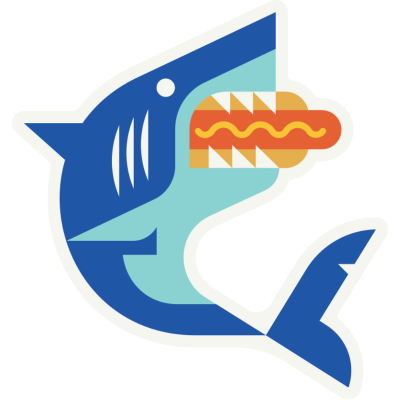 Hungry Shark | Weather Resistant Sticker