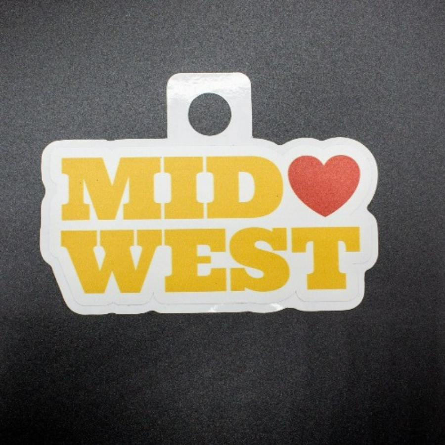 Midwest Sticker | Weather Resistant Sticker | Midwest Love | Made With Local Pride | Decorative Nebraska Sticker | Dishwasher Safe | Stick On Anything