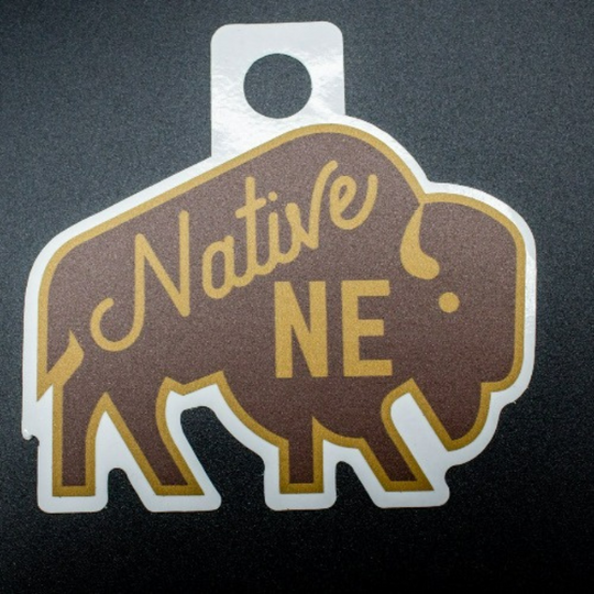 Bison Sticker | Native Nebraska | Weather Resistant | Dishwasher Safe | Perfect For Nebraska Lover | Fun & Humorous | Adhesive Sentiment | Decorative