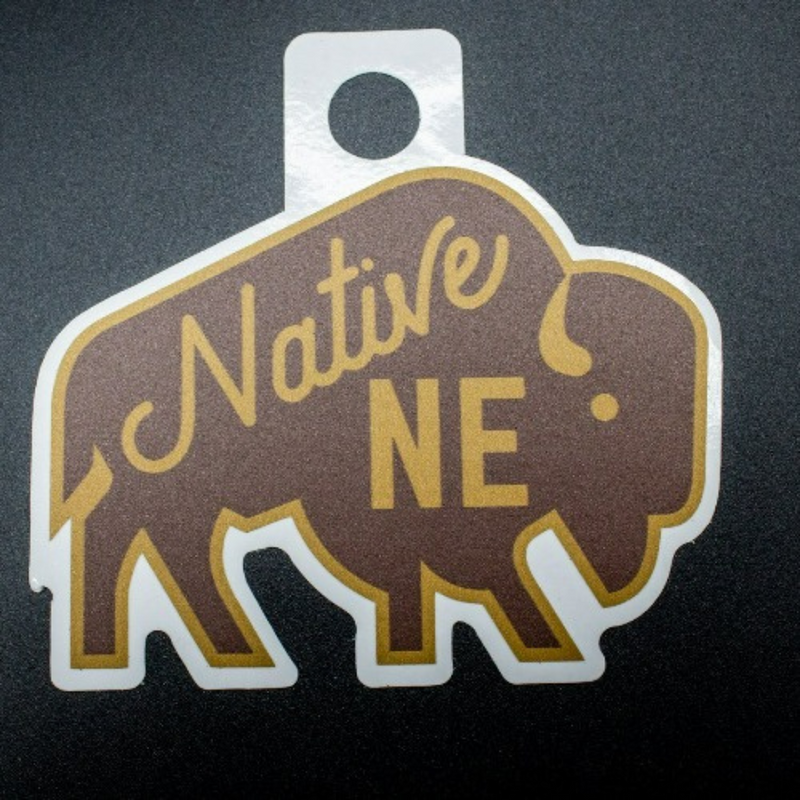 Native Nebraska | Bison | Weather Resistant Sticker