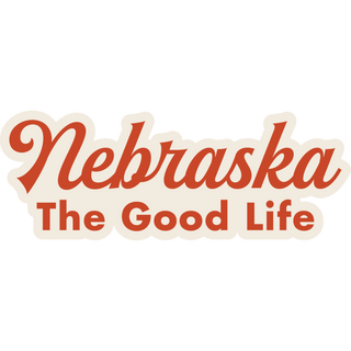 Nebraska - The Good Life Sticker | Weather Resistant | Perfect For Nebraska Native | Nebraska Sticker | Stick On Windows, Water Bottles, & More