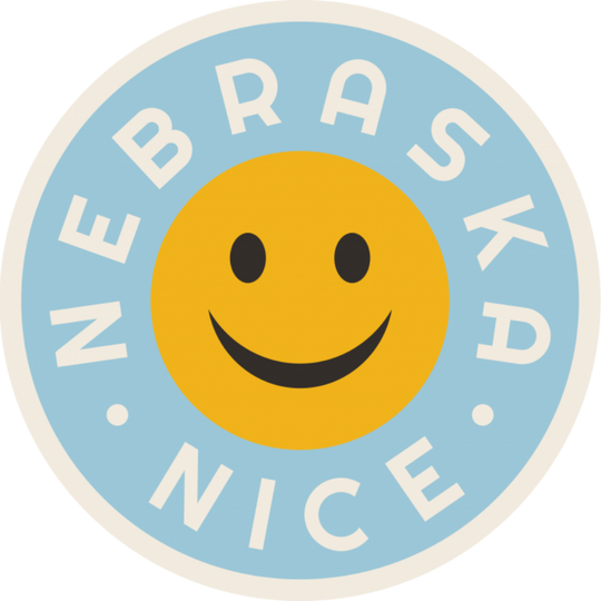 Nebraska Nice Sticker | Fun & Humorous Nebraska Sticker | Weather Resistant | Adhesive Sentiment | Perfect For Proud Midwesterner | Sticker For Cups