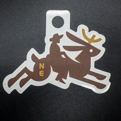Ride Em | Cowboy on a Nebraska Jackalope | Weather Resistant Sticker