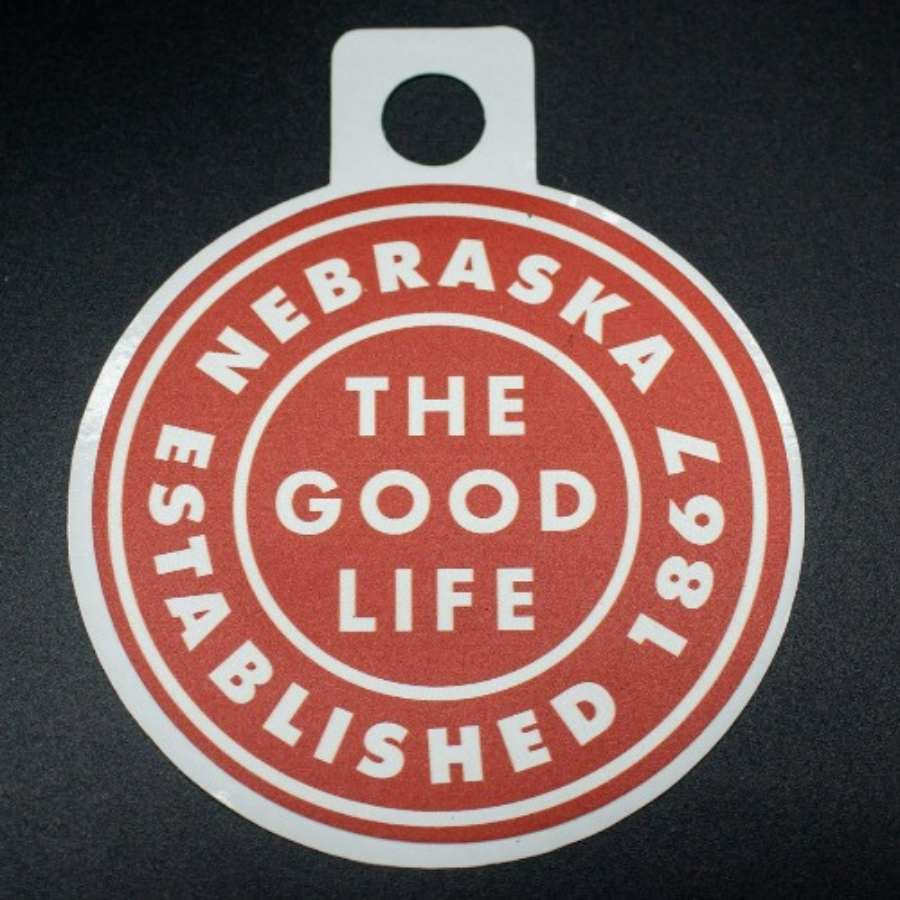 The Good Life | Nebraska Established 1867 | Weather Resistant | Nebraska Souvenir Sticker | Perfect For Water Bottles, Laptops, Or Car Windows