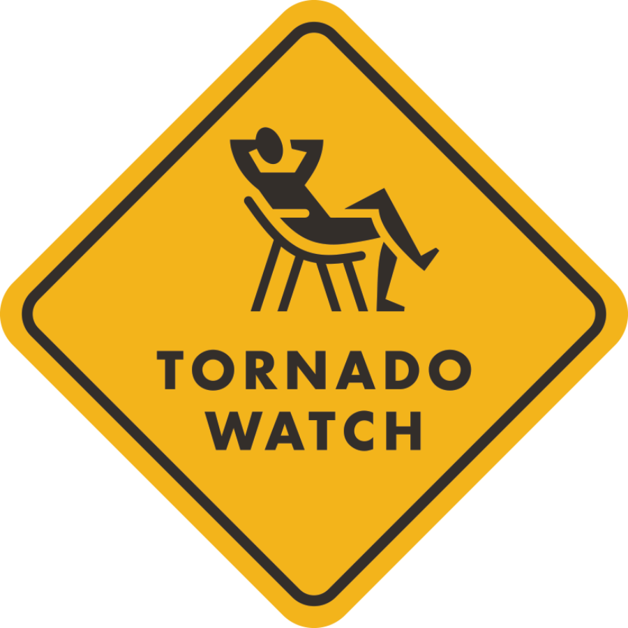 Tornado Watch | Weather Resistant Sticker | Funny Midwest Weather Sticker | Unpredictable Weather | Humorous Midwest Jokes | Dishwasher Safe