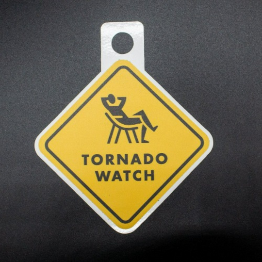 Tornado Watch | Weather Resistant Sticker | Funny Midwest Weather Sticker | Unpredictable Weather | Humorous Midwest Jokes | Dishwasher Safe